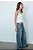 Calça Zara Jeans Claro Modelo Barrel - Imagem 1