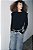 Blusa Zara Preta Modelo Em Tricot Com Ombreiras - Imagem 3