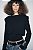 Blusa Zara Preta Modelo Em Tricot Com Ombreiras - Imagem 1