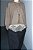Blusa Zara Bege Com Barra De Renda - Imagem 1