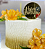 Medalhinha em Acrílico Happy Birthday com estrela - 8cm - Imagem 2