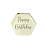 Mini medalhinha Happy Birthday Hexágono - 5cm - Imagem 1