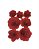 Flor de Papel Vermelho - Topo de bolo - Imagem 1