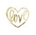 Aplique Coração Love - 8cm - Imagem 1