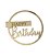 Aplique Happy Birthday 2 Vazado - 8cm - Imagem 1