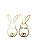 Kit com 2 apliques Coelho - 12cm - Imagem 1