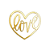 Mini Aplique Coração Love - 7cm - Imagem 1