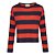 Tricot Cropped Gisa Navy e Carmim - Imagem 1