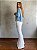 Calça Flare High Waisted Off White - Imagem 4