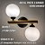 Arandela Bambu Preto e Bronze 2 Globos - Imagem 4