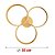 Lustre Led Eclipse Dourado 3 Aros 45W 4000K - Imagem 9