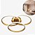 Lustre Led Eclipse Dourado 3 Aros 45W 4000K - Imagem 1