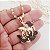 Colar com pingente de São Jorge cravejado com zircônias coloridas banhado em ouro 18k - Imagem 3
