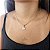 Choker com Nossa Senhora Aparecida cravejada com zircônias banhada em ouro 18k - Imagem 4