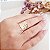 Anel réplica com detalhes diamantados banhado em ouro 18k - Imagem 4
