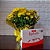 Vaso de Mini Margarida Amarela com Raffaello - Imagem 1
