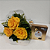 Ramalhete de 03 Rosas Amarelas e Ferrero Rocher - Imagem 1