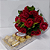Buquê Tradicional de 12 Rosas Vermelhas e Ferrero Rocher - Imagem 1