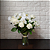 Amor de Rosas Brancas e Orquídeas no Vidro - Imagem 1