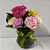 Mini Amor de Rosas e Lisianthus Coloridos no Vidro - Imagem 1