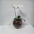 Orquídea Phalaenopsis Branca no Vidro - Imagem 1