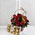 Cesta Classic - 12 Rosas Vermelhas e Ferrero Rocher - Imagem 1