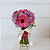 Sutileza  de Rosas e Gerberas Pink - Imagem 1