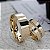 Exclusivo par de Alianças Abu Dhabi em Ouro 18k com diamantes - 7MM - Imagem 1