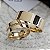Exclusivo par de Alianças Abu Dhabi em Ouro 18k com diamantes - 7MM - Imagem 2