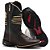 BOTA TEXANA COUNTRY MASCULINA BICO QUADRADO COURO MARROM PRETO ESTADOS UNIDOS - Imagem 3