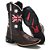 BOTA TEXANA COUNTRY MASCULINA BICO QUADRADO COURO MARROM INGLATERRA - Imagem 3
