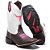 BOTA TEXANA COUNTRY FEMININA COURO QUADRADA MARROM BRANCO BOI ROSA - Imagem 2