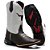 BOTA TEXANA COUNTRY MASCULINA BICO QUADRADO COURO MARROM BRANCO BOI - Imagem 2