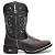 BOTA TEXANA COUNTRY FEMININA COURO MARROM CRUZ ROSA QUADRADO - Imagem 3