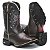 BOTA TEXANA COUNTRY FEMININA COURO MARROM CRUZ ROSA QUADRADO - Imagem 2