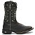 BOTA TEXANA COUNTRY FEMININA BICO QUADRADO COURO MARROM CRUZ AZUL - Imagem 2