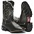 BOTA TEXANA COUNTRY FEMININA BICO QUADRADO COURO MARROM CRUZ AZUL - Imagem 3