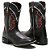 BOTA TEXANA COUNTRY MASCULINA BICO QUADRADO COURO PRETO TRIBAL - Imagem 3