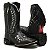 BOTA TEXANA COUNTRY FEMININA BORDADO LASER BICO QUADRADO PRETO - Imagem 1