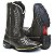 BOTA TEXANA COUNTRY FEMININA BICO QUADRADO COURO MARROM BORDADO LASER - Imagem 2
