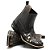 BOTINA TEXANA COUNTRY FEMININA MARROM BORDADO LASER - Imagem 1