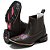 BOTINA TEXANA COUNTRY FEMININA MARROM FLOR ROSA QUADRADA - Imagem 3