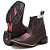 BOTINA TEXANA COUNTRY FEMININA MARROM COM ROSA QUADRADA - Imagem 3