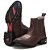 BOTINA TEXANA COUNTRY MASCULINA MARROM BEGE REDONDA - Imagem 3
