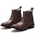 BOTINA TEXANA COUNTRY MASCULINA MARROM BEGE REDONDA - Imagem 2
