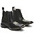 BOTINA TEXANA COUNTRY MASCULINA PRETO BEGE QUADRADA - Imagem 2