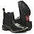 BOTINA TEXANA COUNTRY MASCULINA PRETO BEGE QUADRADA - Imagem 1