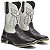 BOTA MASCULINA TEXANA COUNTRY BICO QUADRADO CANO ALTO COURO BOI CAFE JUMP - Imagem 1