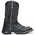 BOTA TEXANA COUNTRY FEMININA PRETA LASER PRETO QUADRADA CANO ALTO - Imagem 3