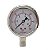 Manometro de 2 e 1/2" em aço inox 304 em linha - conexão Inferior de 1/4" - 0 à 200 PSI ou 13 BAR/KGF - Imagem 1